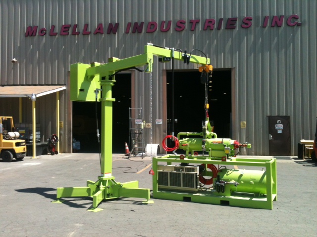 Pic 14, Pneumatic bolt buster, HPU & jib crane. Pic 14, Pneumatic bolt buster, HPU & jib crane.